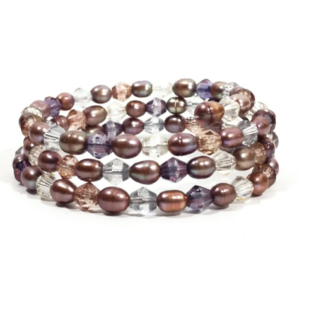 Vintage Fresh Water Peacock Pearl Bracelet/Necklace - Picture 6 of 6